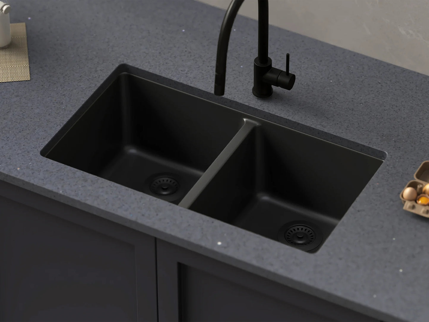 PLC-200 Granite Composite Double Bowl Sink