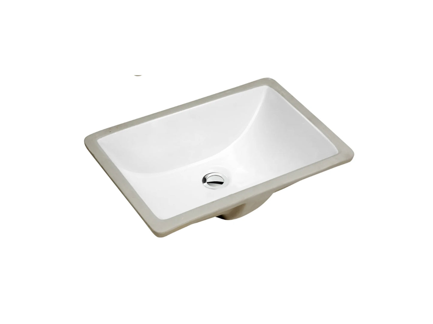 18" x 13" Pearl Stone Porcelain Undermount Sink