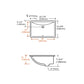 18" x 13" Pearl Stone Porcelain Undermount Sink
