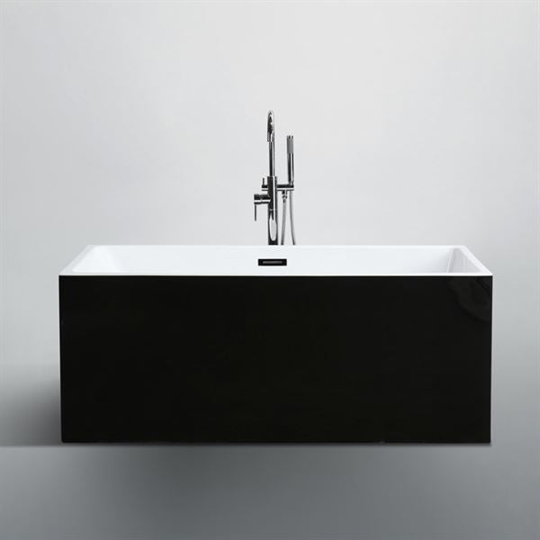 59 in. Brindisi Freestanding Bathtub in Glossy Black