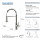 Aurora Single Handle High Arc Pull Down Kitchen Faucet