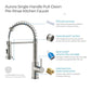 Aurora Single Handle High Arc Pull Down Kitchen Faucet