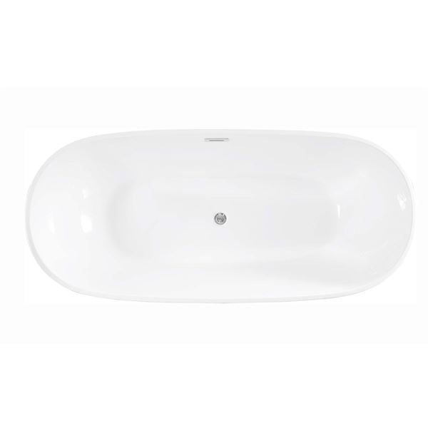 71 inch  Como Freestanding Bathtub in Glossy White