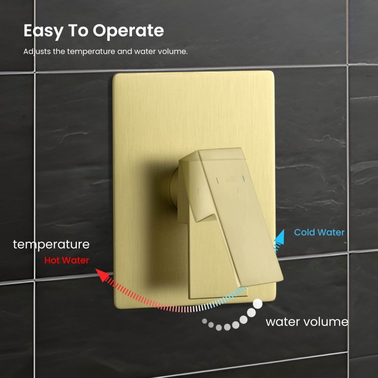 Cube Pressure Balanced 2-Function Shower Column with Rough In Valve