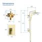 Cube Pressure Balanced 2-Function Shower Column with Rough In Valve