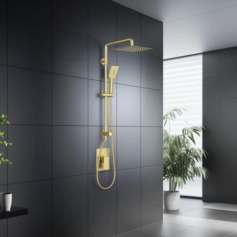 Cube Pressure Balanced 2-Function Shower Column with Rough In Valve