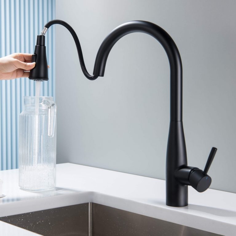 Bari-T Single Handle Pull Down Kitchen Sink Faucet