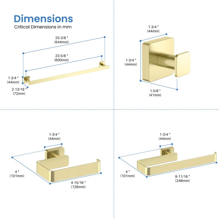 Blaze 5 Piece Bathroom Hardware Set