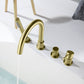 Circular Deck Mounted Bathtub Faucet with Hand Shower