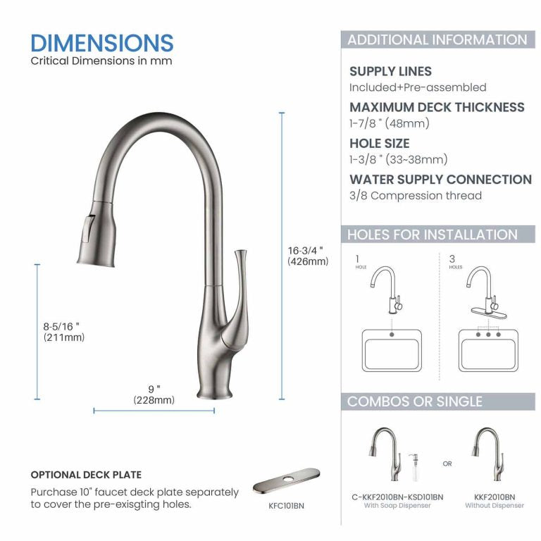 Cedar Single Handle High Arc Pull Down Kitchen Faucet