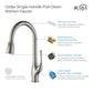 Cedar Single Handle High Arc Pull Down Kitchen Faucet