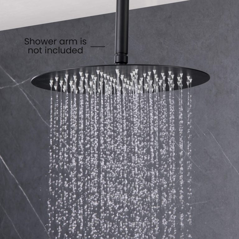 Circular 12″ Metal Ultra Thin Profile Rain Shower Head 1.75 GPM