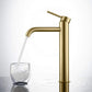 Circular Brass Single Handle Bathroom Vessel Sink Faucet