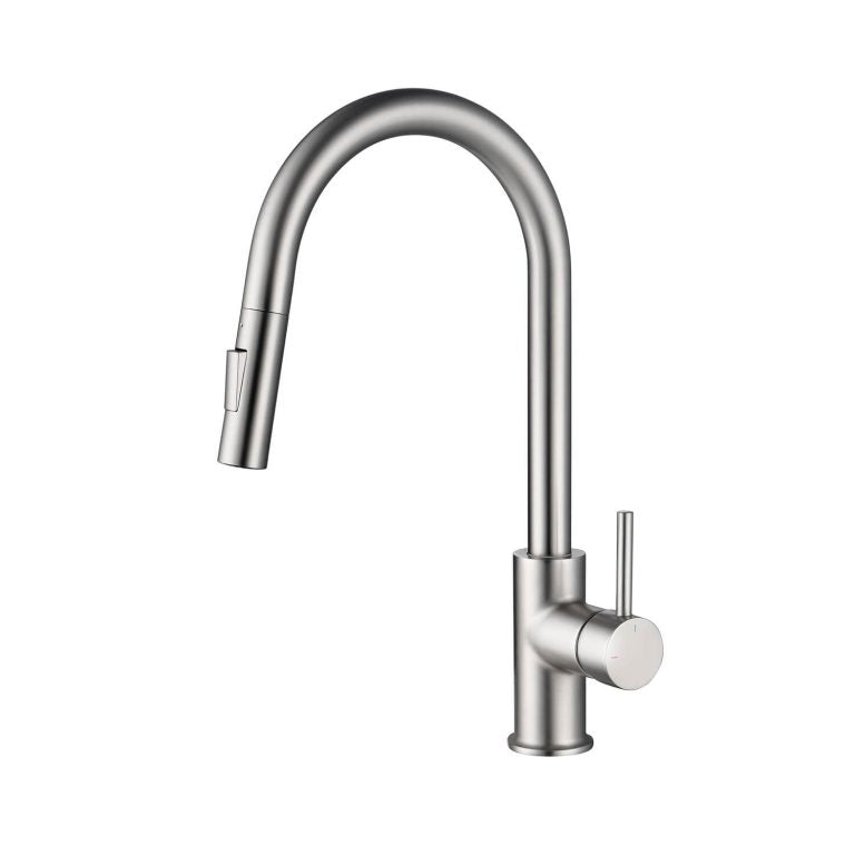 Circular Single Handle Pull Down Kitchen Faucet