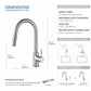 Circular Single Handle Pull Down Kitchen Faucet