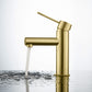 Circular X Brass Single Handle Bathroom Vanity Sink Faucet