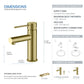 Circular X Brass Single Handle Bathroom Vanity Sink Faucet