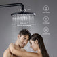 Circular Shower Column with Dual Function Shower Head