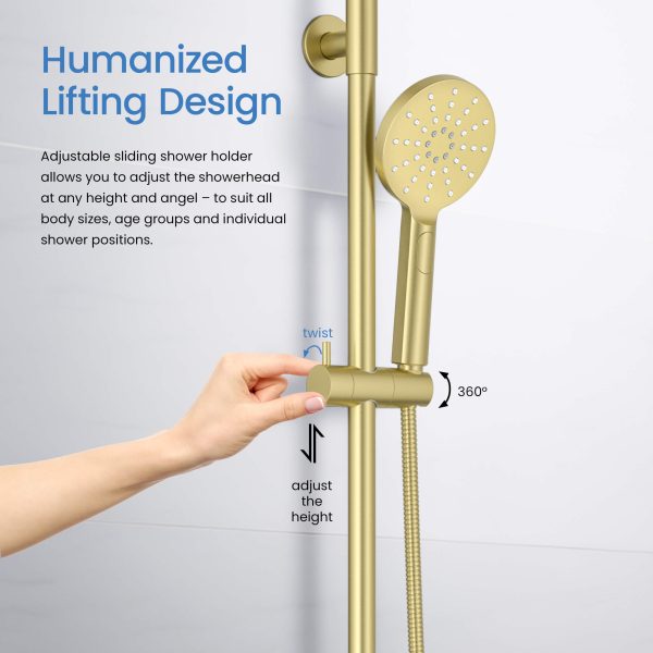 Circular Pressure Balanced 2-Function Shower Column with Rough In Valve