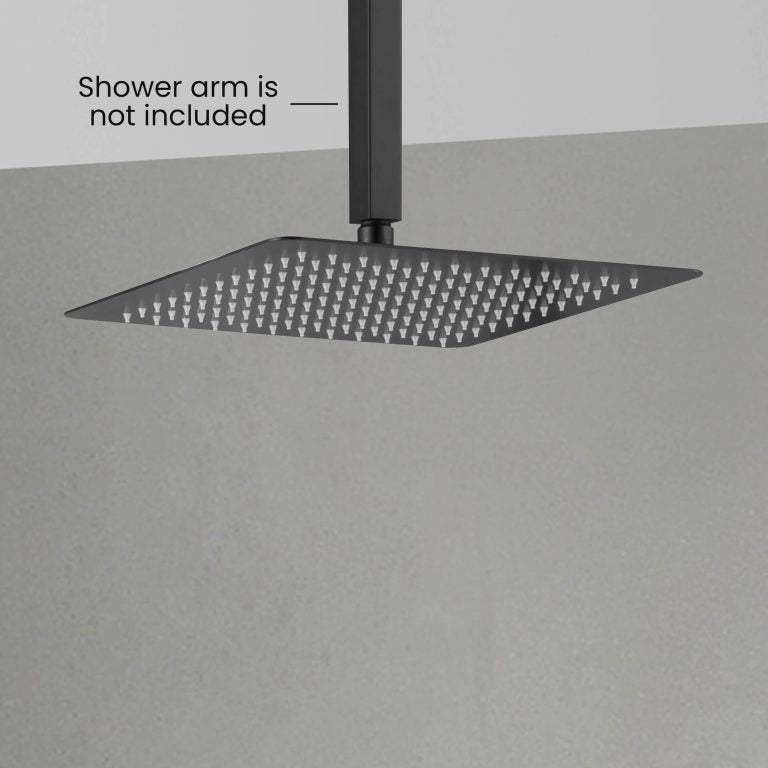 Cube 12″ Metal Ultra Thin Profile Rain Shower Head 1.75 GPM