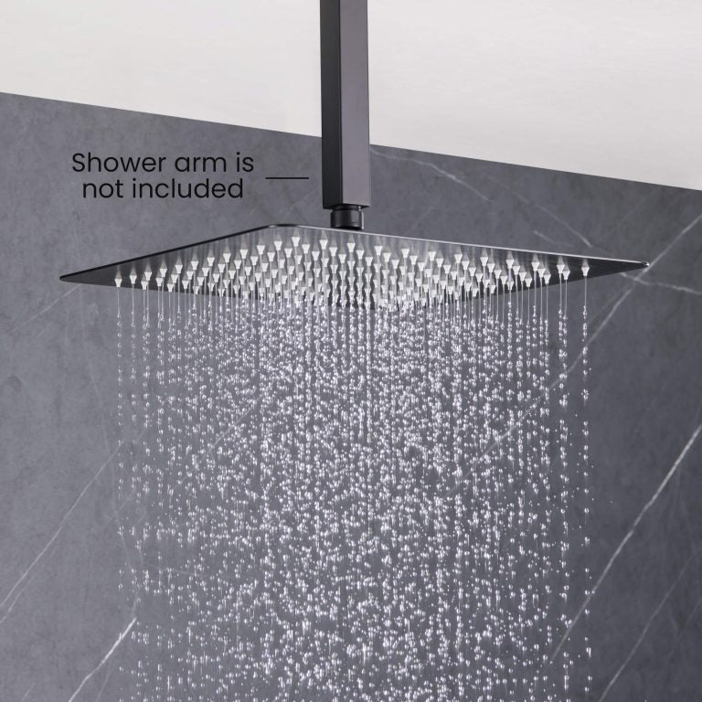 Cube 12″ Metal Ultra Thin Profile Rain Shower Head 1.75 GPM