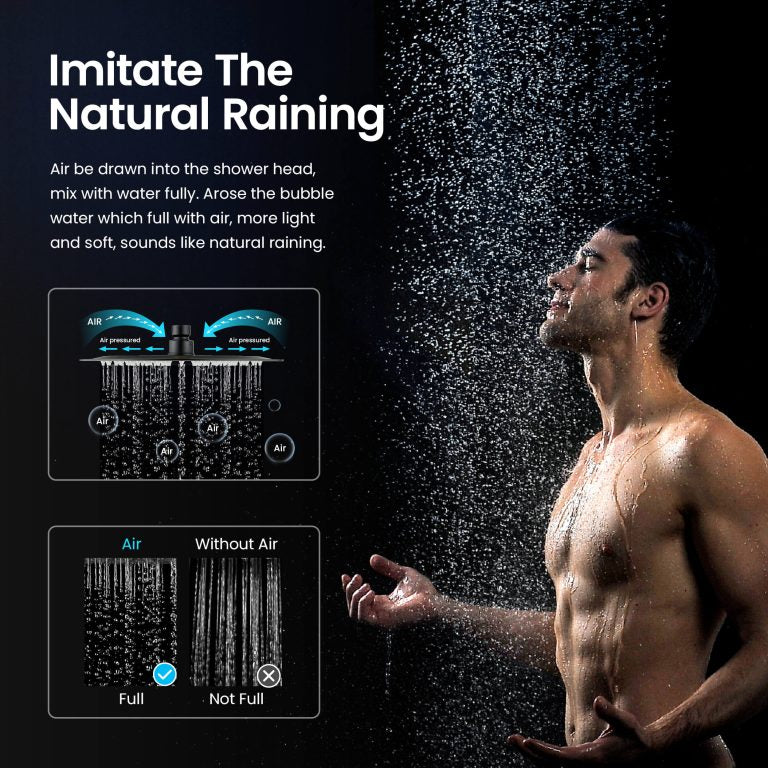 Cube 12″ Metal Ultra Thin Profile Rain Shower Head 1.75 GPM