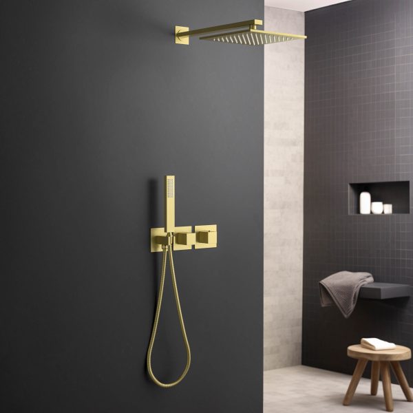 Cube 2 Function Thermostatic Shower System With Rough In Valve