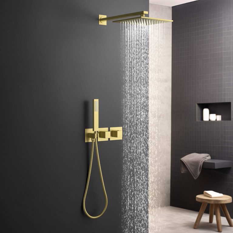 Cube 2 Function Thermostatic Shower System With Rough In Valve