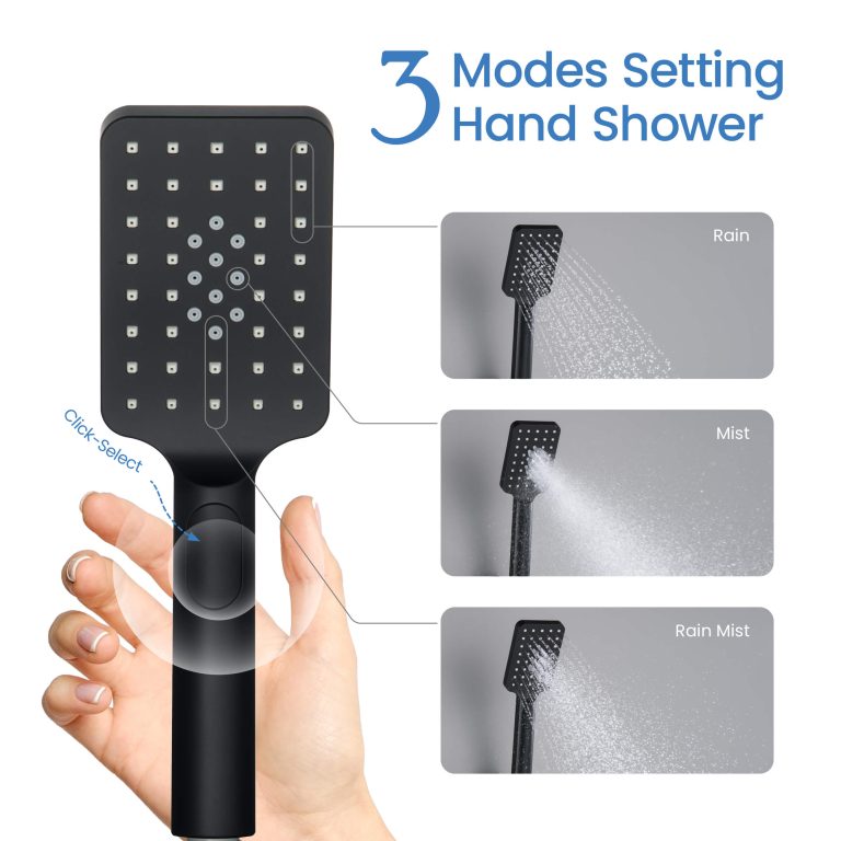 Cube 3 Settings ABS Handheld Shower Head