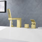 Cube Deck Mounted Bathtub Faucet with Hand Shower