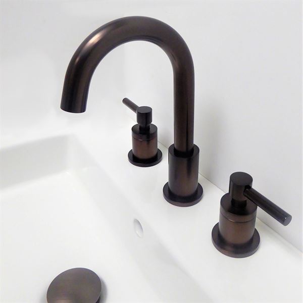 Enza Double Handle Widespread Bathroom Faucet with Drain Assembly