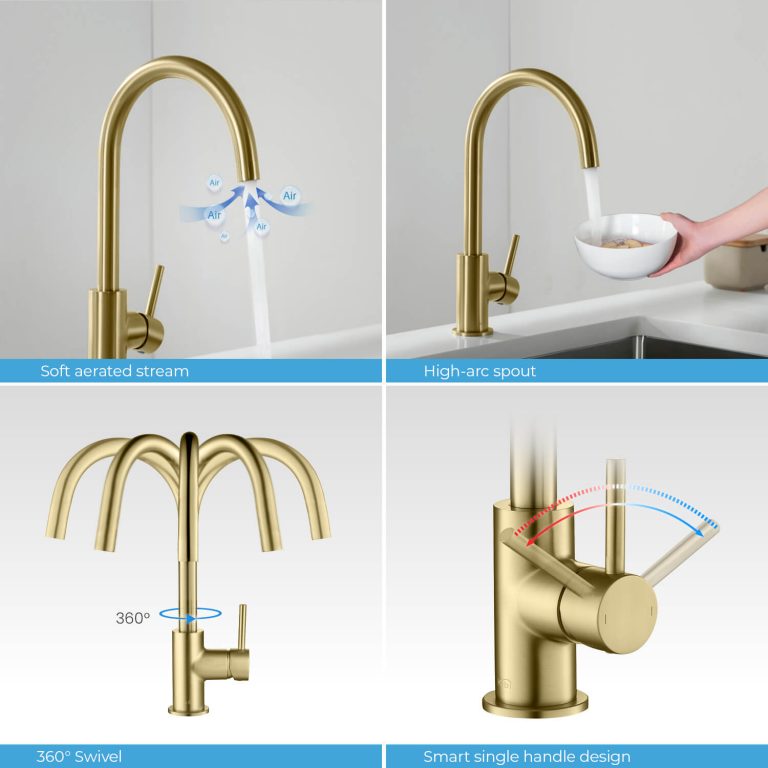 Lowa Single Handle High Arc Kitchen Bar Sink Faucet