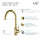 Lowa Single Handle High Arc Kitchen Bar Sink Faucet