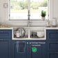 Stonebridge 33" Double Bowl Fireclay Farmhouse Sink