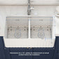 Stonebridge 33" Double Bowl Fireclay Farmhouse Sink