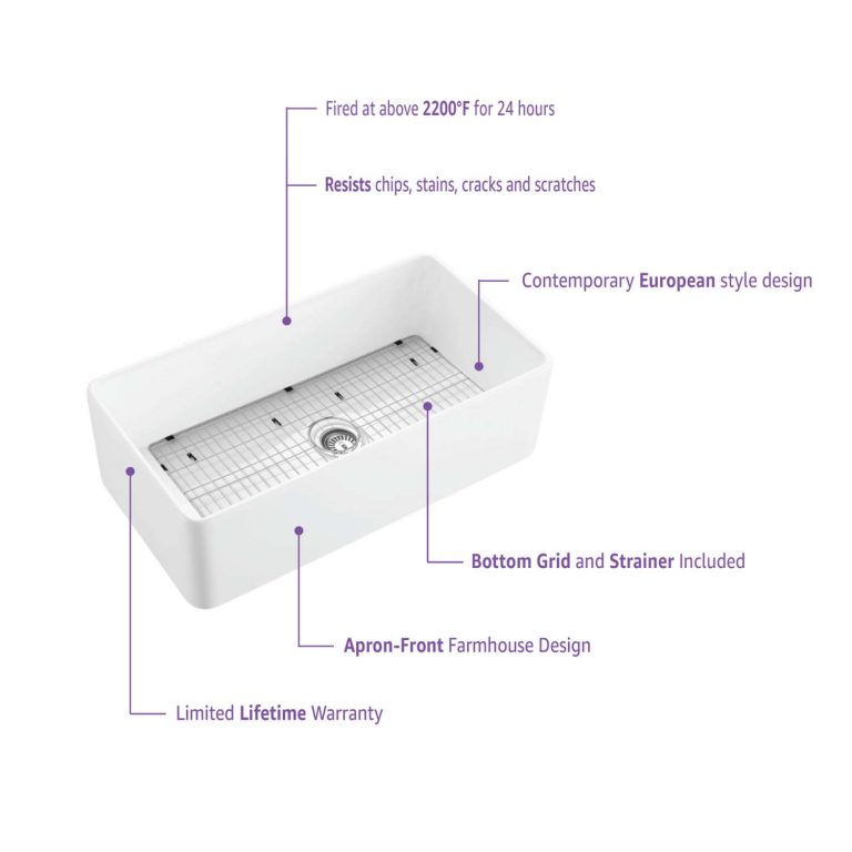 Hearthstone 33" Fireclay Farmhouse Sink