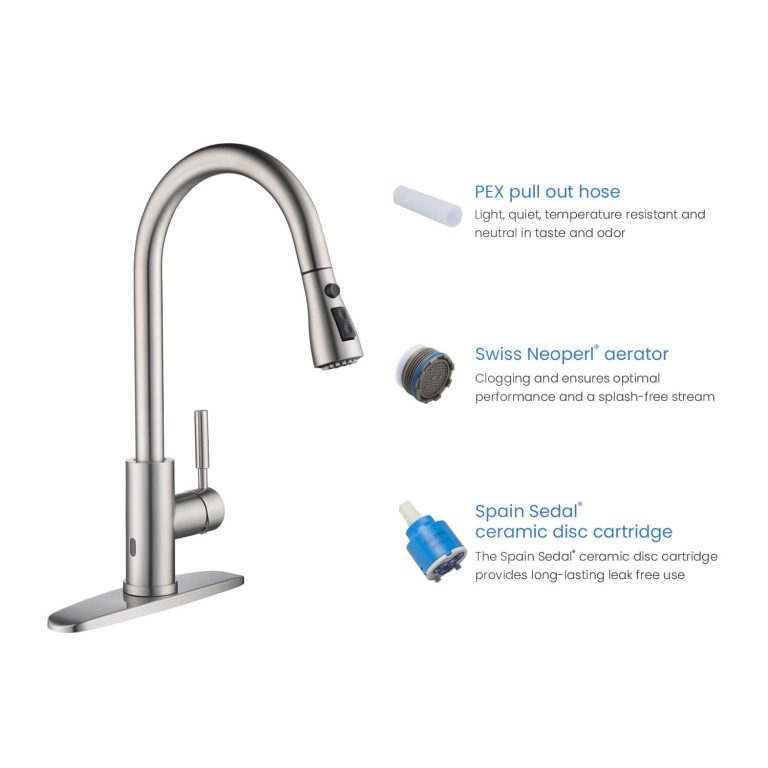 Single Handle Pull Down Kitchen Faucet With Touch Sensor