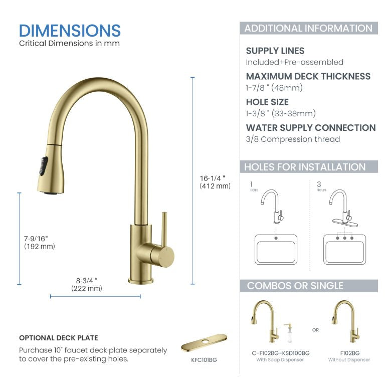 Value Single Handle Pull Down Kitchen Faucet