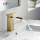 Waterfall Brass Single Handle Bathroom Vanity Sink Faucet